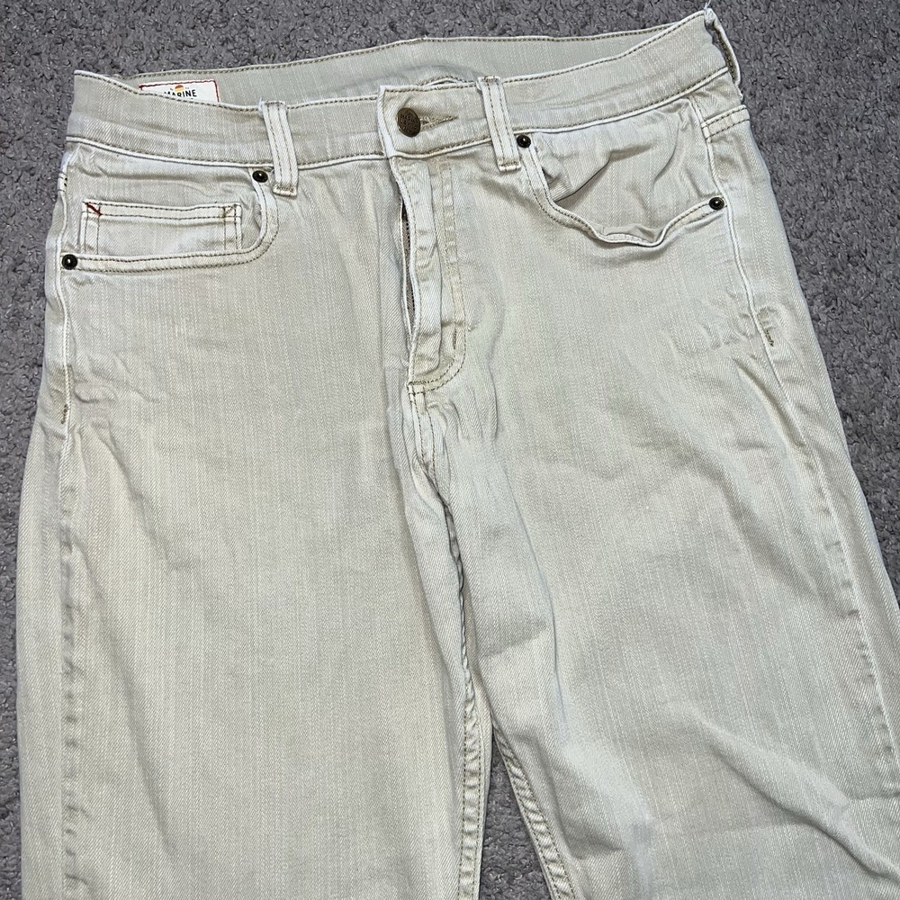 Marine Layer Pants Mens 32x30 Straight 5-Pocket Jeans Stretch Flex Brown